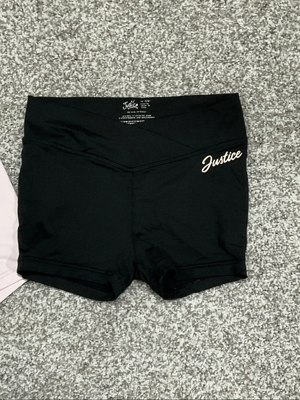 Justice Girls' Bike Shorts Set - Black & Light Pink